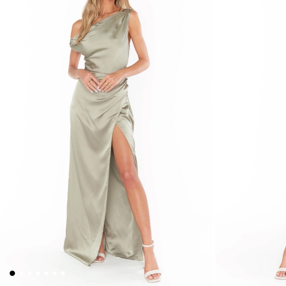 Jodie Dress Moss Green Luxe Satin